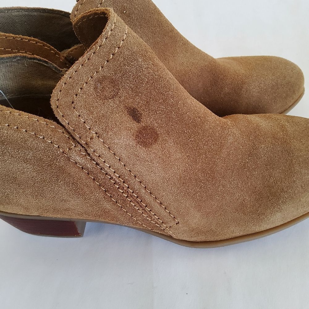Diba Brown Suede Leather Ankle Boots Booties Size 8.5 - Picture 6 of 11